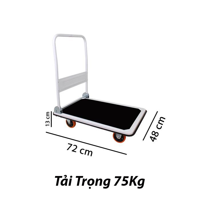 Xe Đẩy Hàng Tải Trọng 75Kg (Kích Thước 48cm x 72cm)