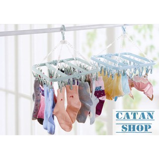 Móc chùm phơi quần áo, đồ baby, tã, đồ nhỏ 32 kẹp GD95-MTVo32 – Giao màu ngẫu nhiên
