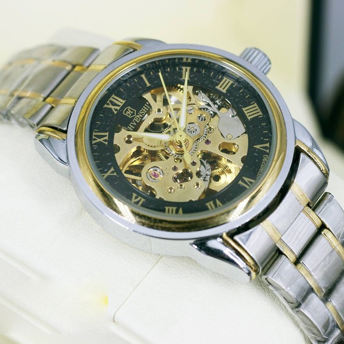 Đồng hồ cơ nam automatic Chính Hãng HVENSHI - đồng hồ cơ lộ máy 2020