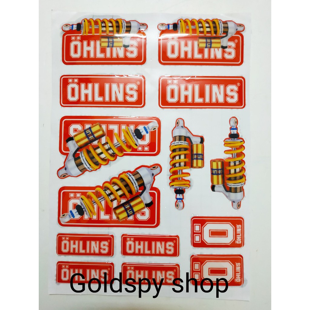 Tem Decal Trang Trí Xe Máy Tem OHLINS ( giá 1 bộ)