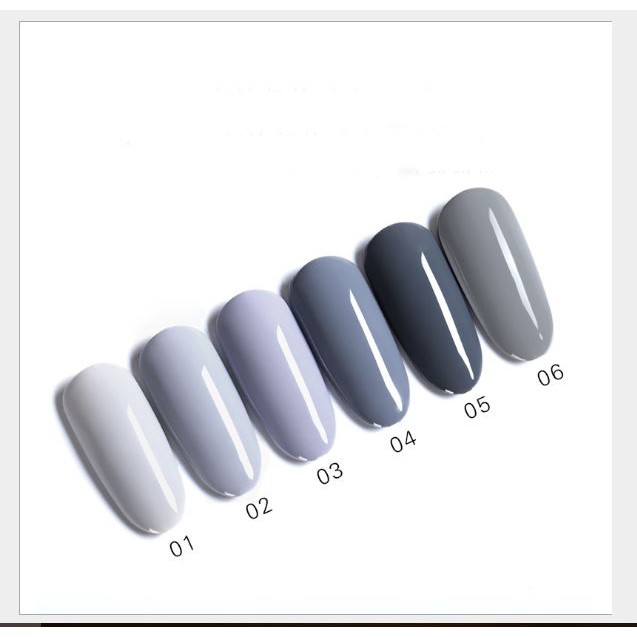 Sơn móng gel AS xám HA 6 màu lẻ chai 15ml, hàng chính hãng