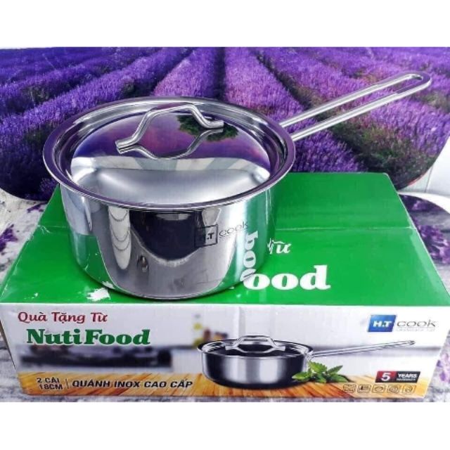 Quánh inox hàng khuyến mãi NutiFood 18cm