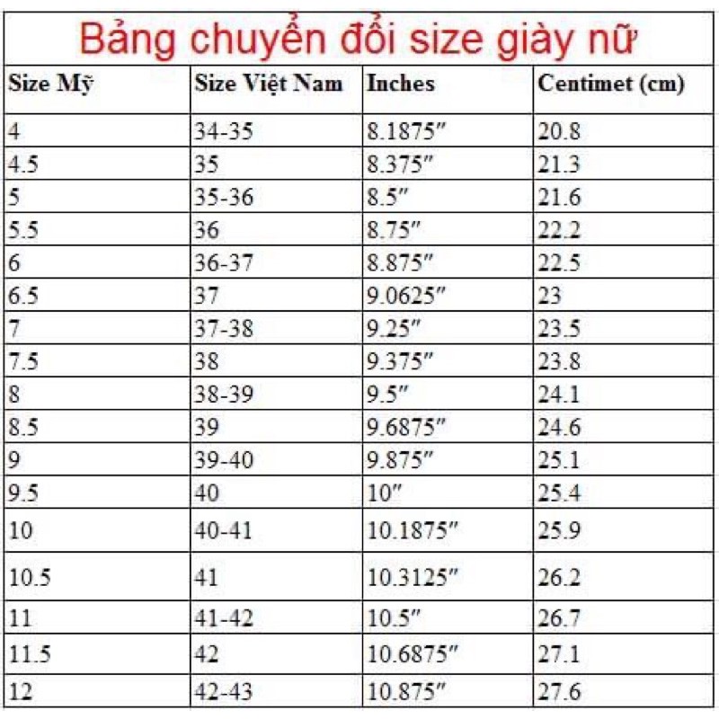 Giày nữ cao 5-8cm chính hãng