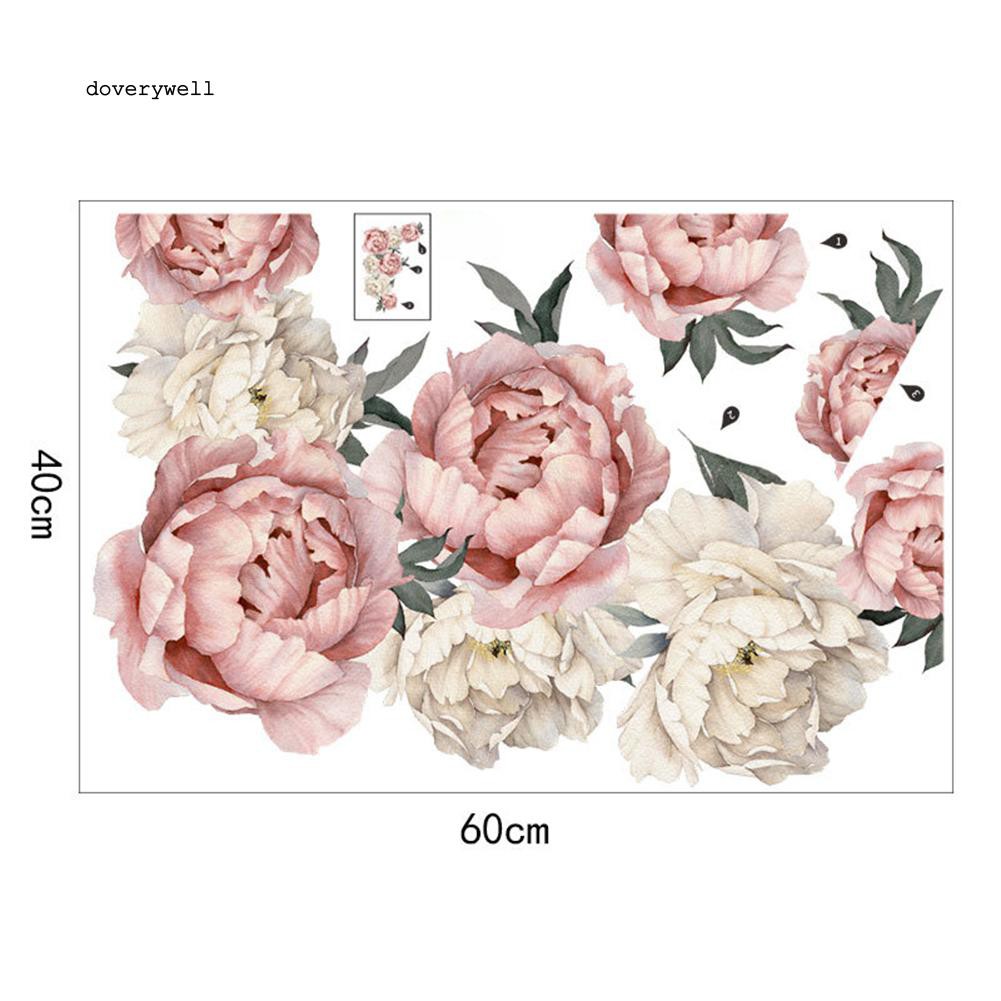 Giấy dán tường họa tiết hoa mẫu đơn trang trí nội thất