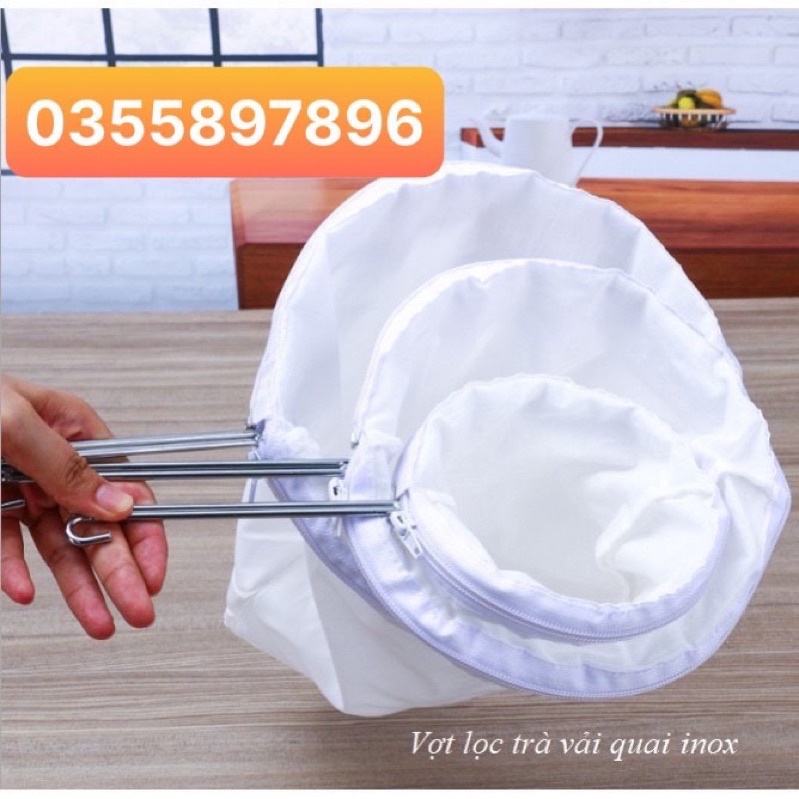 Vợt lọc trà vải quai inox (3 kích thước)