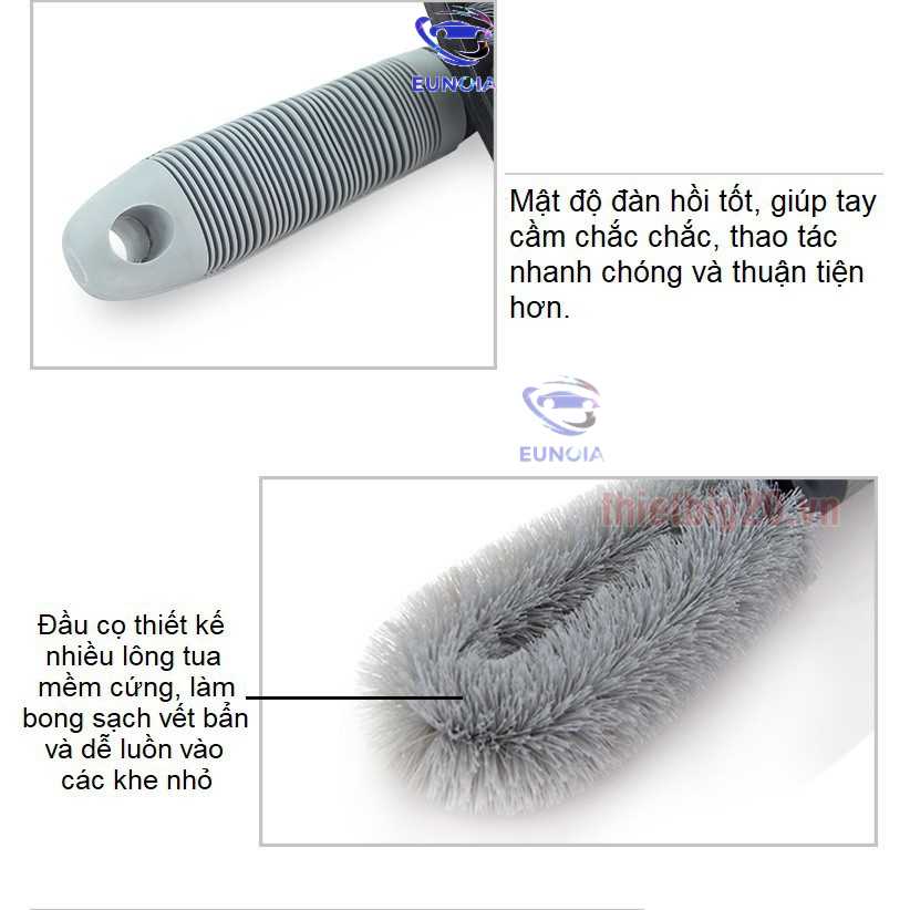 Bộ Chổi Cọ Rửa Vành - Cọ Rửa Lốp Xe Ô Tô Chuyên Dụng - 2 Món