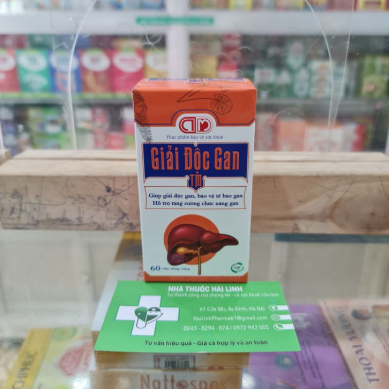 Viên uống Giải độc gan TM ⚡ Tặng quà ⚡ Hộp 60 viên Giúp tăng cường chức năng gan, bảo vệ gan