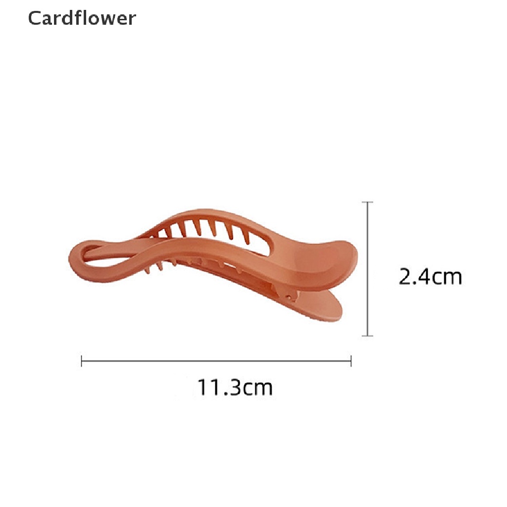 &lt; Cardflower &gt; Kẹp Tóc Mỏ Vịt Bằng Nhựa Màu Kẹo Liền Mạch Cỡ Lớn Cho Nữ Đang Giảm Giá