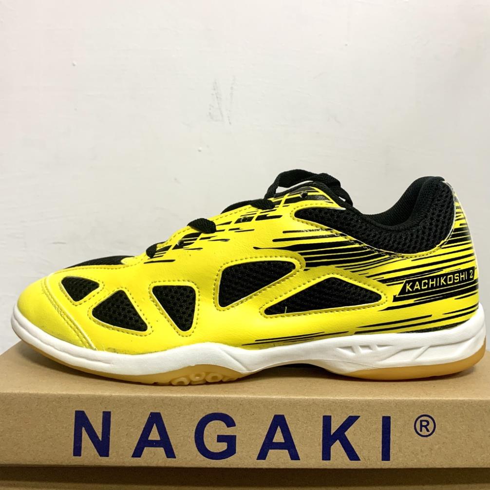 Giày đánh bóng chuyền nam nữ Nagaki màu trắng đỏ chính hãng . Giày cầu lông nam nữ Nagaki -j*(AA