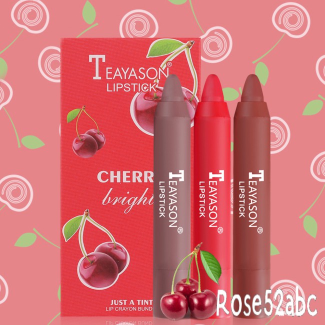 (hàng Mới Về) Set 3 Son Môi Bút Chì Màu Lì Mượt Mà Lâu Trôi Không Thấm Nước | BigBuy360 - bigbuy360.vn