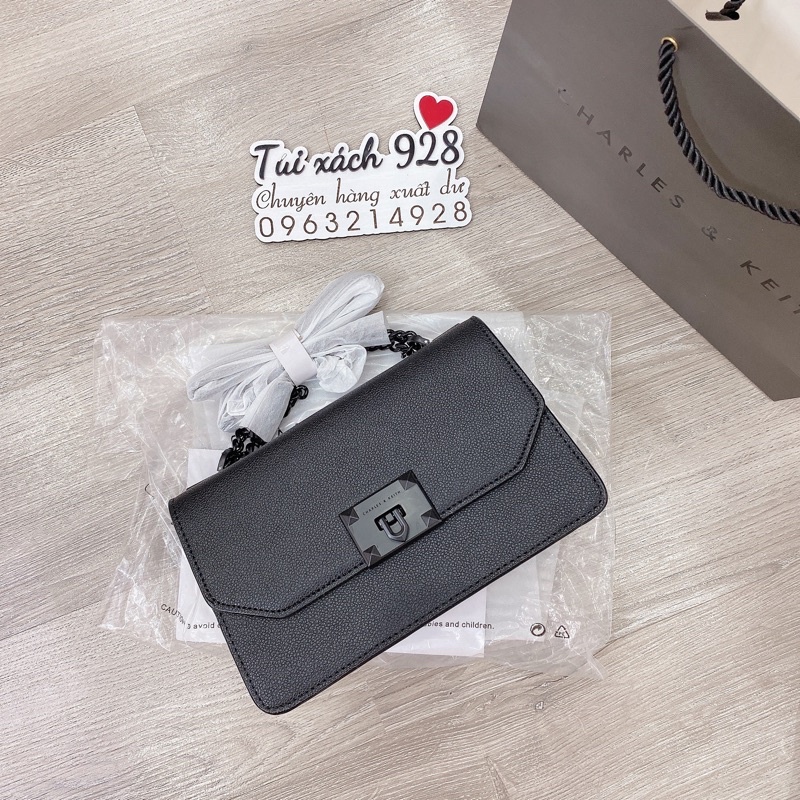 (Túi giấy hãng) Túi khuy nhọn da sần