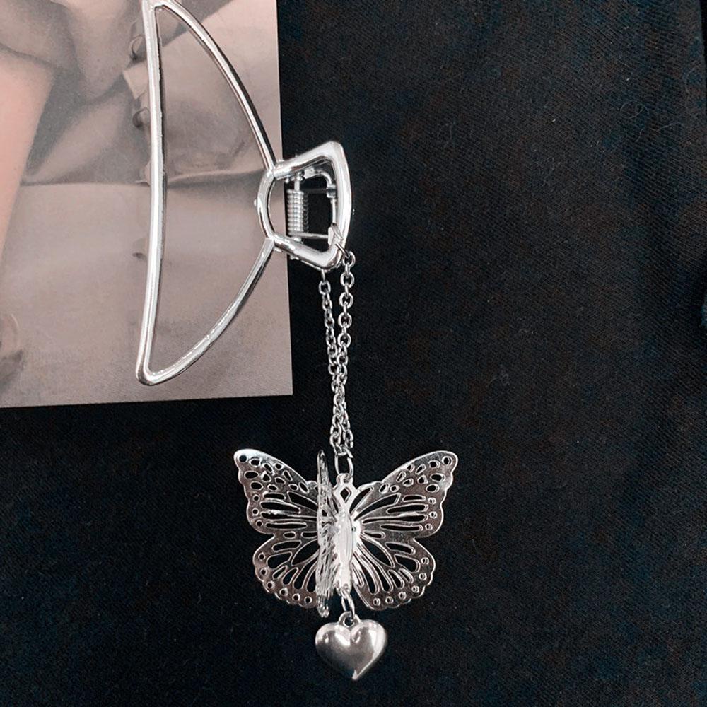 VANES1 Kẹp Tóc Hình Bướm Rỗng Phong Cách Gothic Thời Trang Cho Nữ