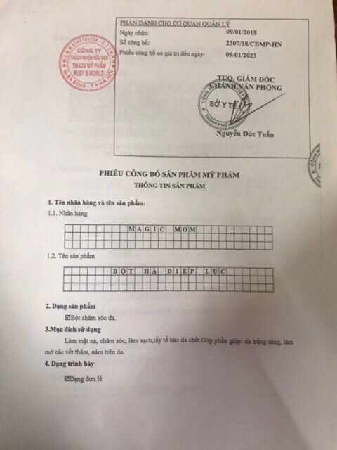 BỘT HÀ DIỆP LỤC MAGIC SKIN : Trắng Da - Kiềm Dầu - Hỗ Trợ Trị Tất Cả Các Loại Mụn