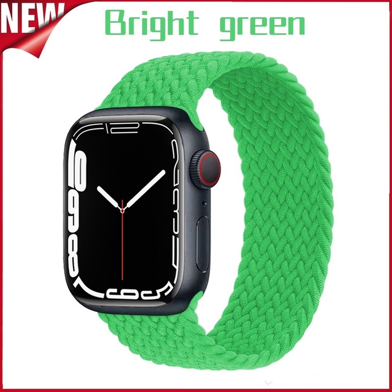 Dây Đeo Đồng Hồ Dạng Bện Co Giãn 44mm 40mm 41mm 45mm Series 7 6 5 4 3 2 1 42mm 38mm