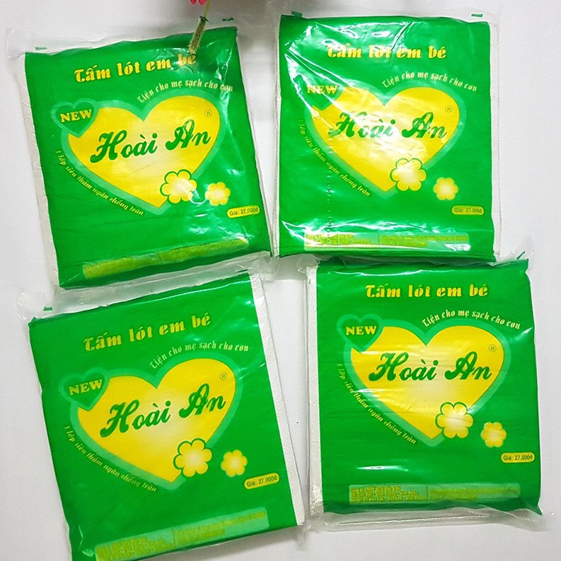 1 Gói Lót Phân Su Hoài An 3 Lớp Dày Dặn, Chống Thấm Ngược ( 16 - 18 Tờ Gói )