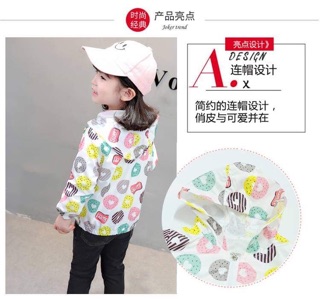 Áo gió 2 lớp bé gái