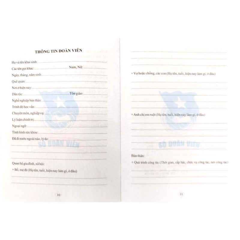 Sổ đoàn viên màu hồng, , GIÁ BÌA 10.000đ, mẫu mới nhất 2023