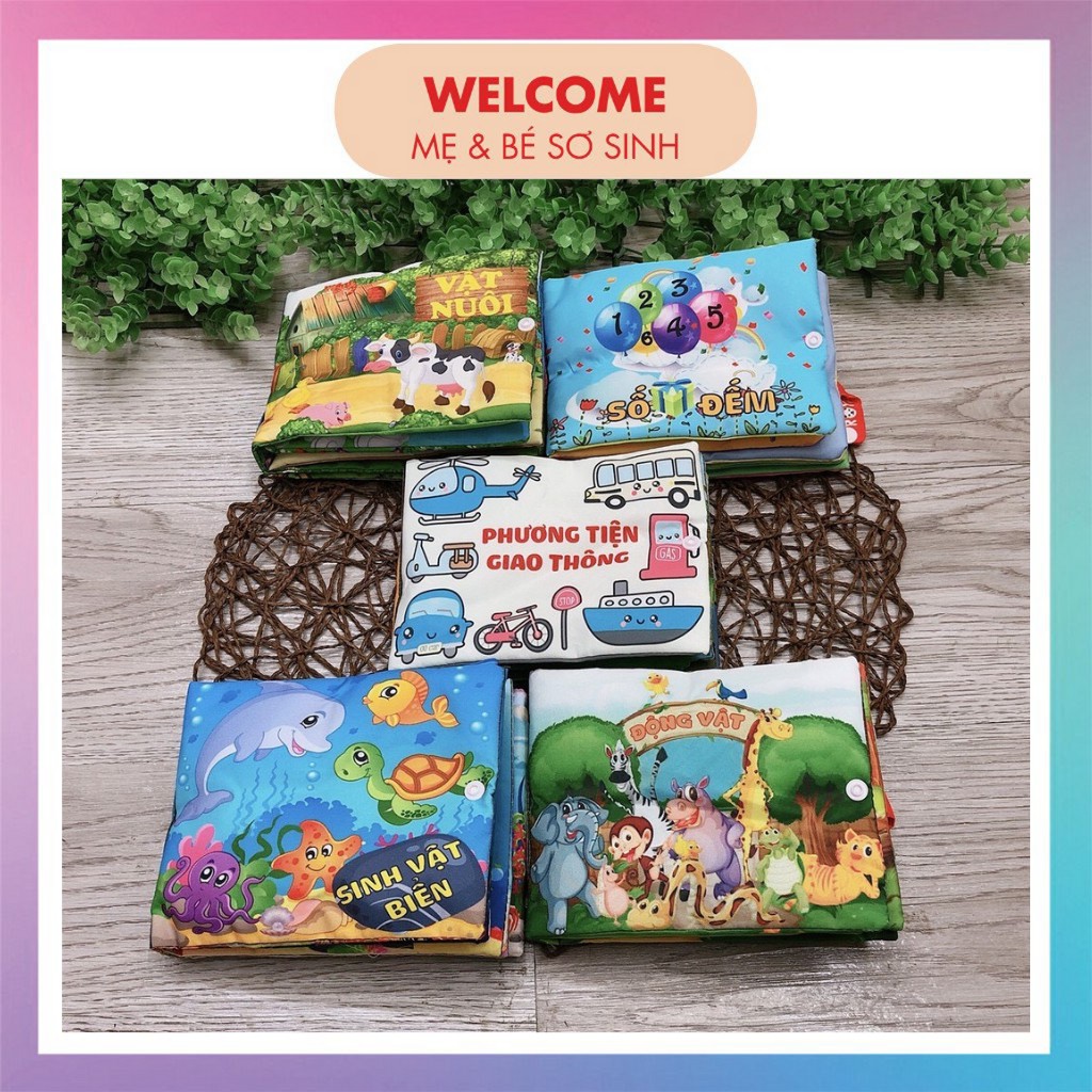 SÁCH VẢI ⚡️FREESHIP⚡️ Đồ chơi sách vải cho bé yêu