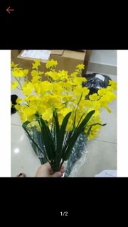 Bó 10 cành hoa lan vũ nữ- hoa vải lụa