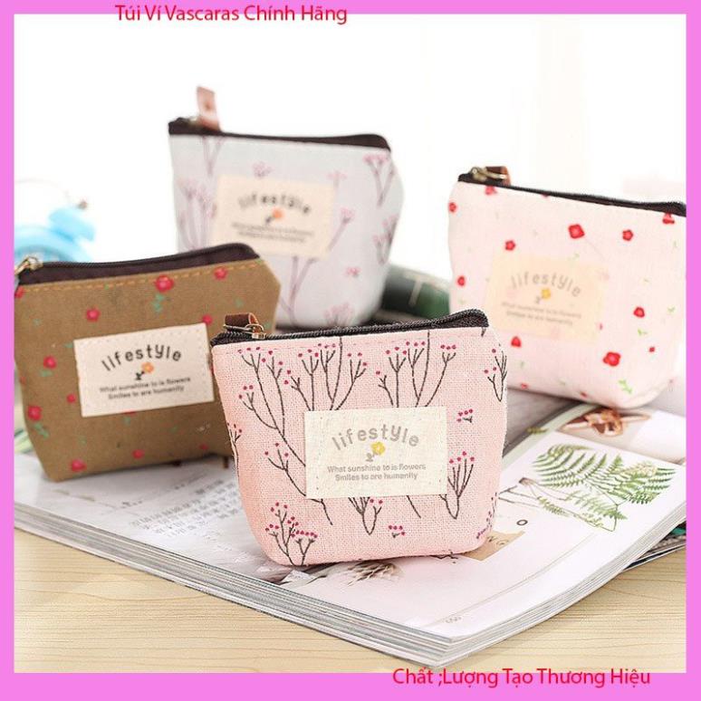 Ví NữTúi Mỹ Phẩm Nhỏ Style Vải Canvas Cực Đẹp MP01_Vascaras *