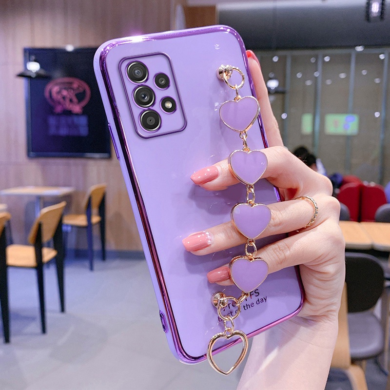 Ốp Điện Thoại Silicone Mềm Có Vòng Tay Cho Samsung A13 5G A33 5G A53 5G A73 5G A23 4G A13 4G A41 A02 A03 A03S