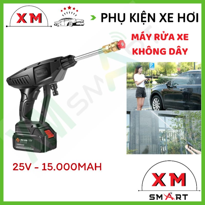 MÁY RỬA XE KHÔNG DÂY - Phun cây cảnh, tưới rau, dọn dẹp trang trại nhà cửa-Áp lực cao, xịt rửa điều hoà dễ dàng -XMSMART