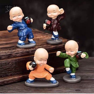 Bộ 4 tượng chú tiểu Tứ Không Cầm Kỳ Thi Họa Túy Quyền La Hán Quyền dễ thương để bàn, trang trí góc làm việc Go Home