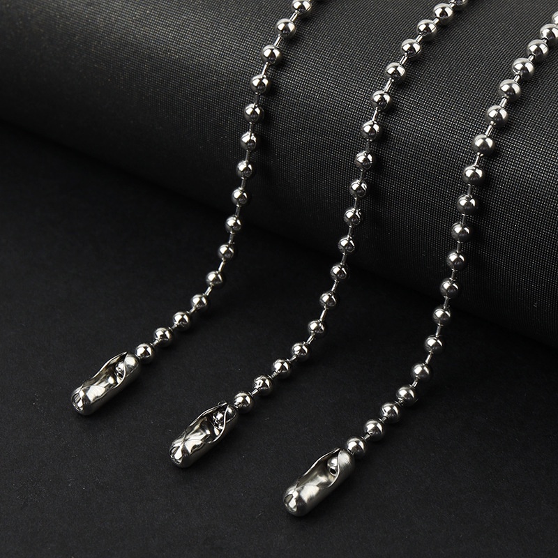 Set 100 Dây Đeo Đồ Chơi Hạt Tròn Bằng Kim Loại Mạ Điện