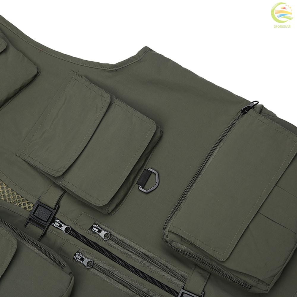 Áo Khoác Đi Câu Cá Thoáng Khí Nhiều Túi Tiện Lợi