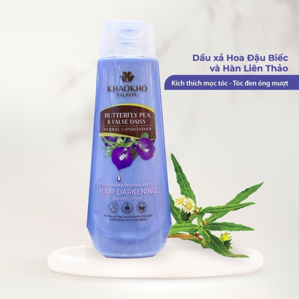 Dầu Xả Thảo Dược Khaokho Talaypu Hoa Đậu Biếc Và Hàn Liên Thảo 185ml