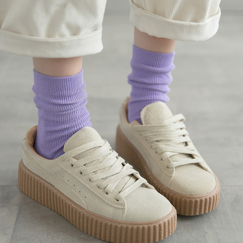 Vớ cotton cổ cao nhiều màu tùy chọn