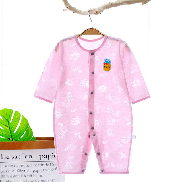 Body dài tay Bobysuit cotton dài tay mỏng mát nằm điều hòa mặc hè thu cho bé Mẫu mới 2020 Mã ShL12