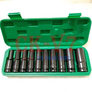 Bộ khẩu,Bộ 10 khẩu mở ốc cho máy bulong 1/2