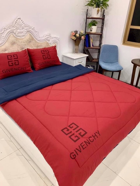 Trọn bộ 5 món set cotton đũi chăn hè trần bông 3 lớp