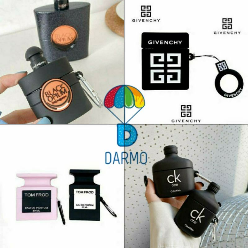 (Order 10 ngày) Case bảo vệ Airpods Pro/1/2 chai nước hoa Givenchy/ Opium YSL/ calvin klein đen/ Tom ford