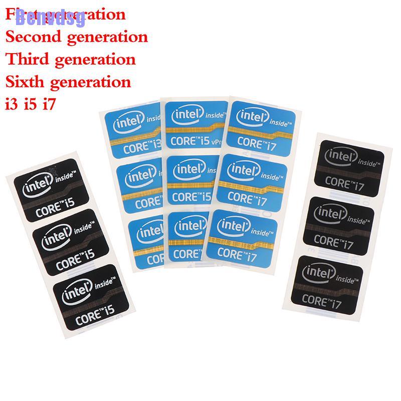 Set 3 Phụ Kiện Trang Trí laptop Intel Core I3 I5 I7