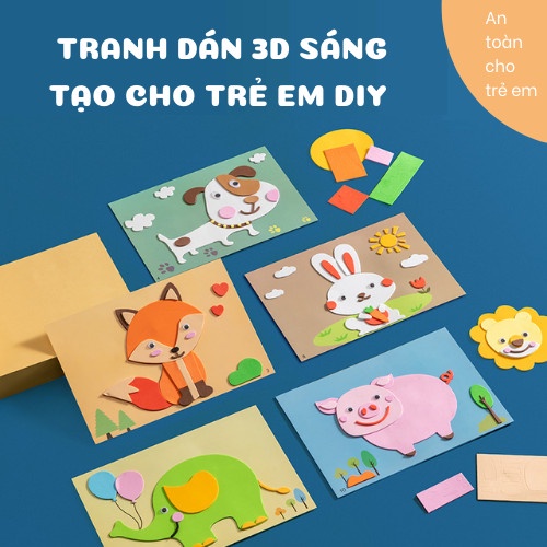 Tranh ghép hình sáng tạo DIY đồ chơi giáo dục cho trẻ, tự làm thủ công từ 3 đến 7 tuổi Pupakids