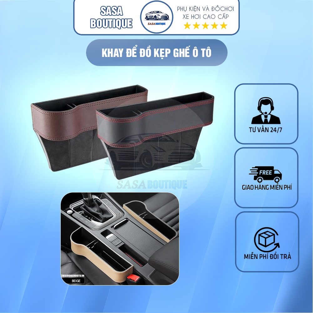 Khay để đồ kẹp ghế ô tô
