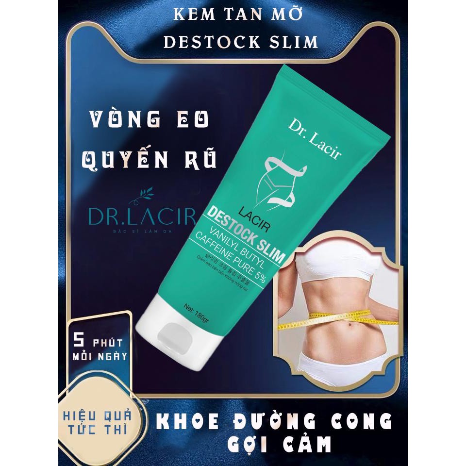 Gel tan mỡ 💚FREESHIP💚 kem tan mỡ LACIR DESTOCK SLIM