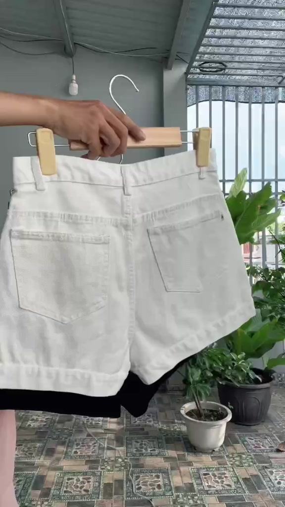 (Có big size) Quần short jean nữ lưng cao ống rộng, chất vải denim không co giãn  cực xinh Anngo - AT346 | BigBuy360 - bigbuy360.vn
