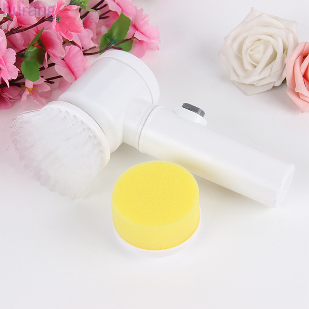 Bàn chải vệ sinh bồn tắm/ nhà bếp chạy điện 5 trong 1 tiện lợi
