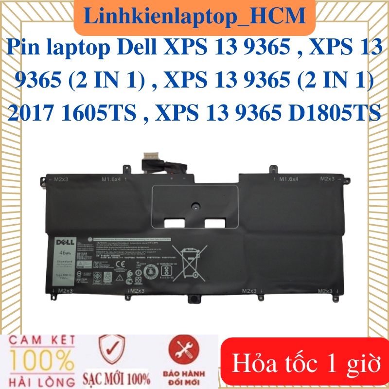 Pin NNF1C - Pin laptop Dell XPS 13 9365 , XPS 13 9365 (2 IN 1) , XPS 13 9365 (2 IN 1) 2017 1605TS , 