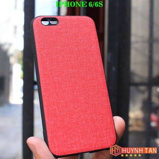 Ốp lưng Iphone 6 , 6S vân vải Jean (Đen)