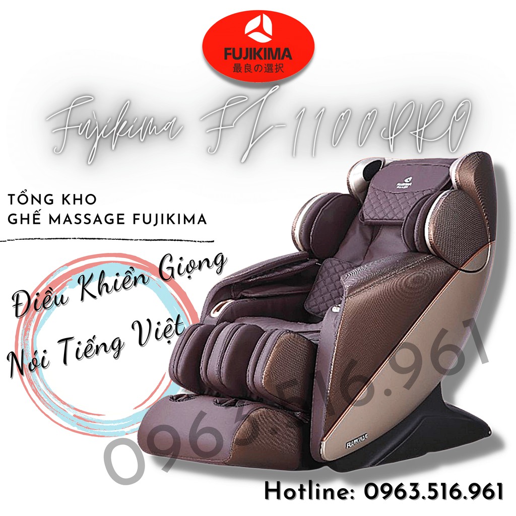 [Model 2021 - Điều khiển giọng nói TIẾNG VIỆT] Ghế massage toàn thân FUJIKIMA FJ-1100 PRO Smart Massage Chair