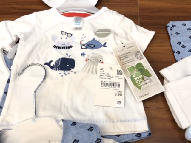 Set 3 Chi Tiết BABY CLUB Bé Trai Dư Xịn Size 56-80cm