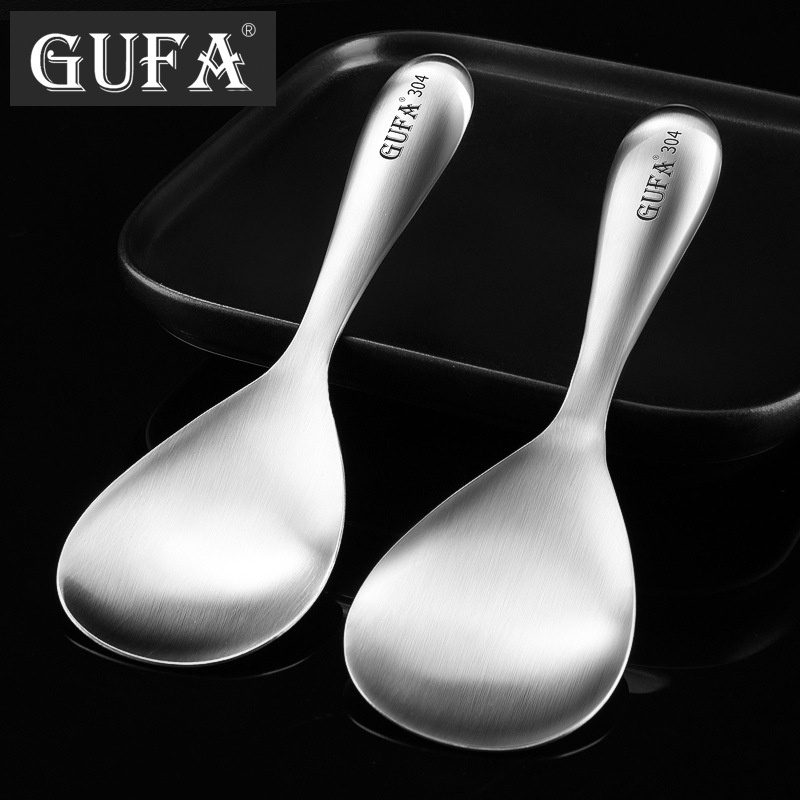 Muôi Xới Cơm Inox Làm bằng 304. thép không gỉ thìa cơm gia đình thìa cơm cán dài vật liệu tiếp xúc thực phẩm