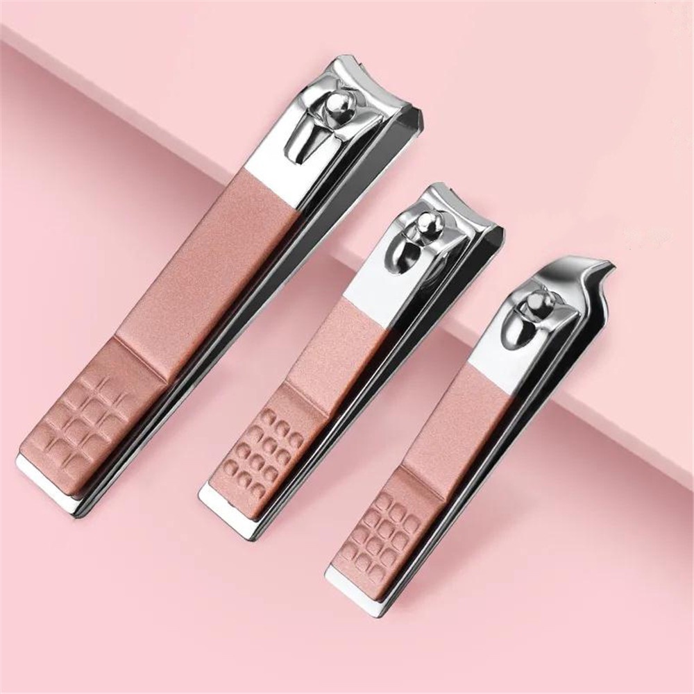 1 Kềm Cắt Móng Tay Bằng Thép Không Gỉ Màu Vàng Hồng