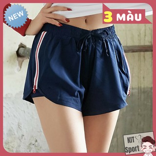 Quần ngắn Short đùi thể thao nữ Zipper (Đồ Tập Gym, Yoga) - Cửa Hàng Việt Nam