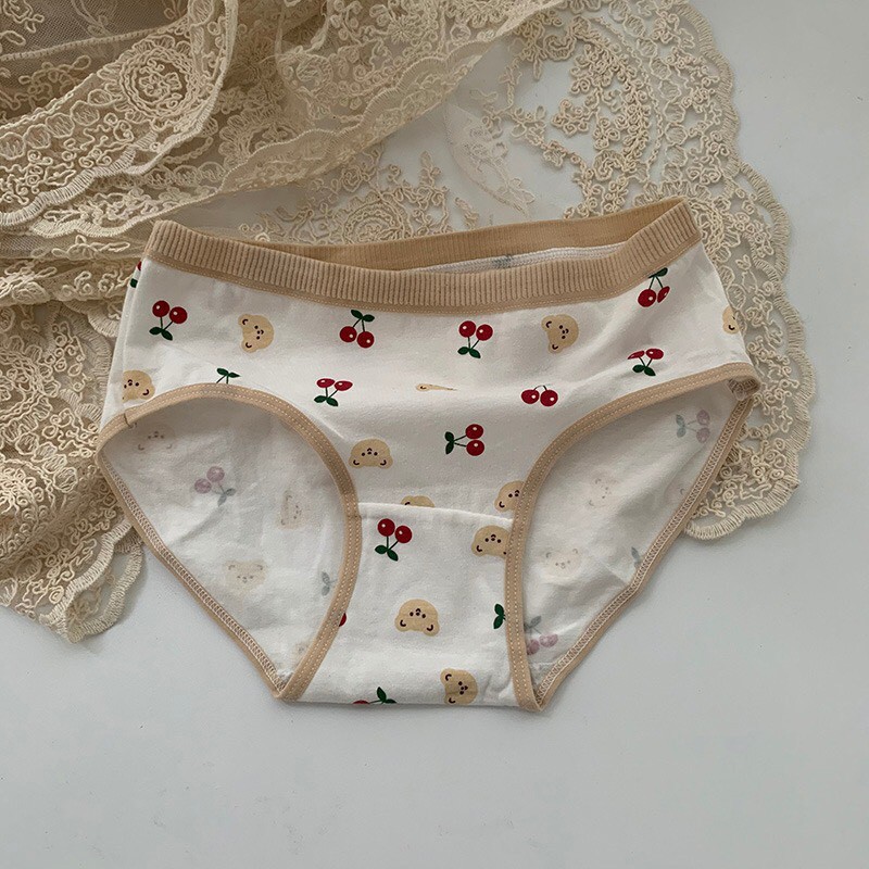 Combo Quần Lót Nữ Cotton 100% Hieu Store24h, Quần Gấu Xanh Lá Lưng Bản Siêu Phẩm - 1768