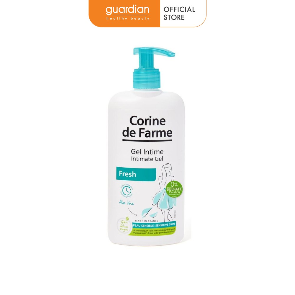 Gel vệ sinh phụ nữ Corine De Farme Fresh làm sạch và khử mùi 250ml thumbnail
